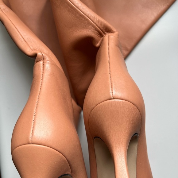 WANDLER Lina Lambskin Leather Knee-High Boots Sepia Color Size 39.5 NIB - Picture 7 of 10